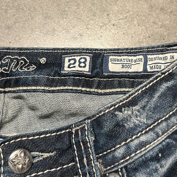 Miss Me Hair On Zebra Print Boot Cut Jeans 28 - Picture 3 of 5